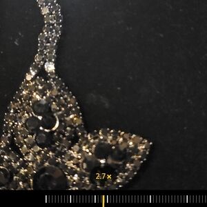 🖤🔹️Natasha 🔹️gorgeous  Black Rhinestone  Floral Necklace For